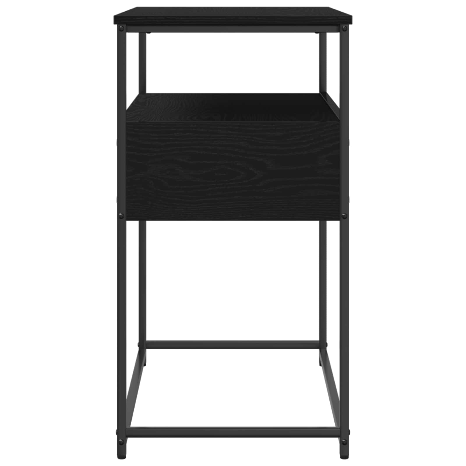 Mesa Consola Roble Negro 75 x 40 x 75 cm Madera de ingeniería