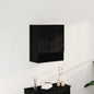Mueble de pared Montaje en la pared Roble Negro 60 x 31 x 70 cm