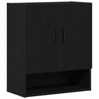 Mueble de pared Montaje en la pared Roble Negro 60 x 31 x 70 cm