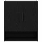 Mueble de pared Montaje en la pared Roble Negro 60 x 31 x 70 cm