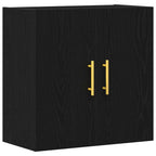 Mueble de pared Montaje en la pared Roble Negro 60 x 31 x 70 cm