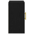 Mueble de pared Montaje en la pared Roble Negro 60 x 31 x 70 cm