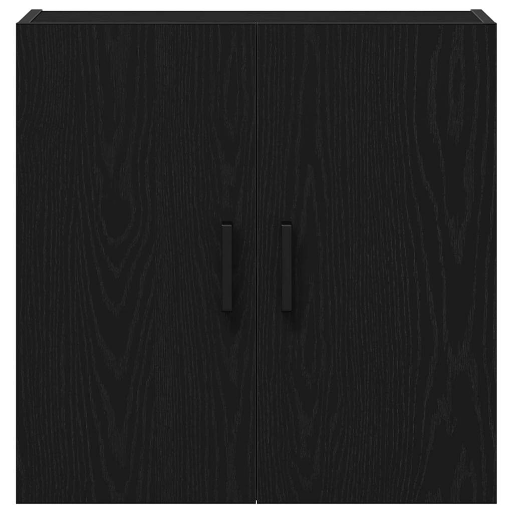Mueble de pared Montaje en la pared Roble Negro 60 x 31 x 60 cm