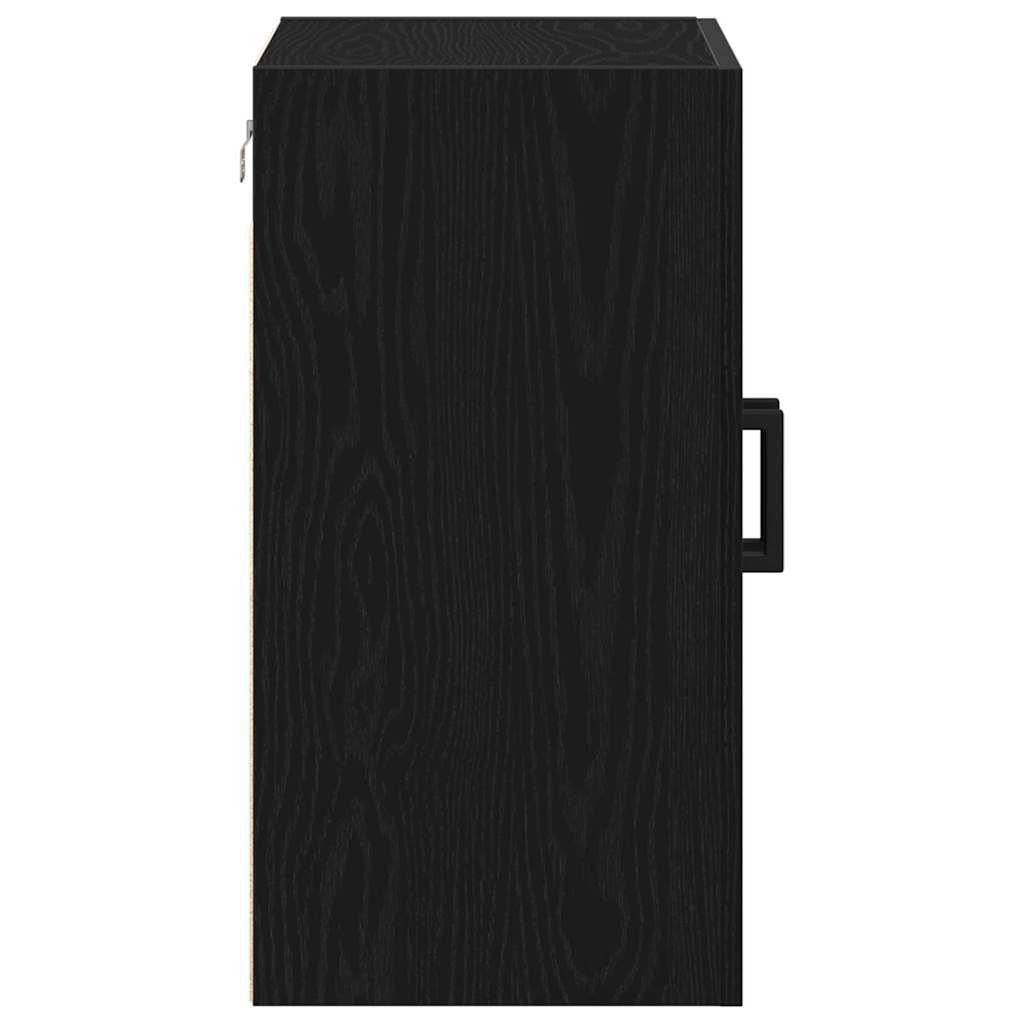 Mueble de pared Montaje en la pared Roble Negro 60 x 31 x 60 cm