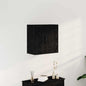Mueble de pared Montaje en la pared Roble Negro 60 x 31 x 60 cm