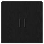 Mueble de pared Montaje en la pared Roble Negro 60 x 31 x 60 cm
