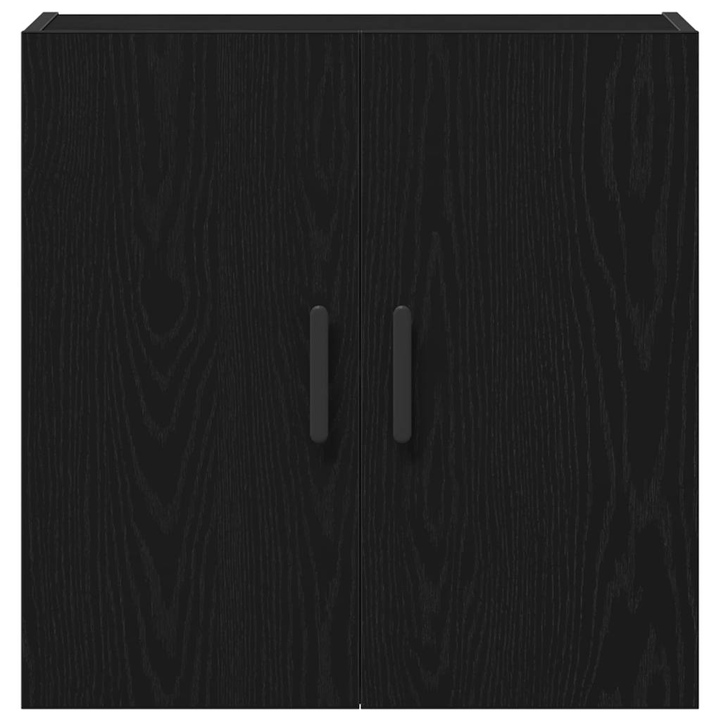 Mueble de pared Montaje en la pared Roble Negro 60 x 31 x 60 cm