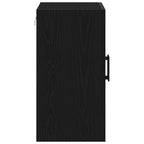 Mueble de pared Montaje en la pared Roble Negro 60 x 31 x 60 cm