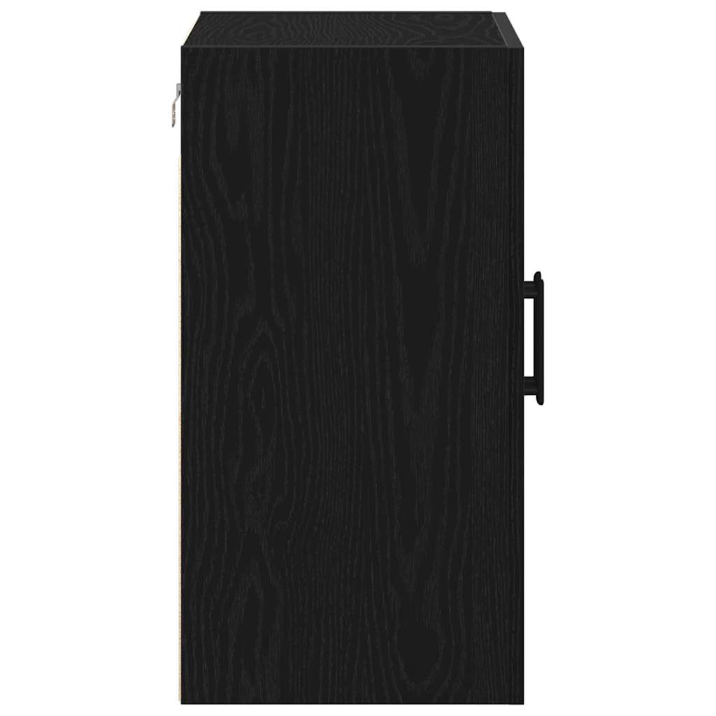 Mueble de pared Montaje en la pared Roble Negro 60 x 31 x 60 cm