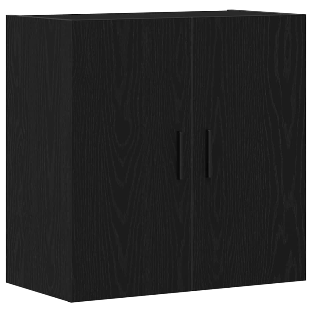 Mueble de pared Montaje en la pared Roble Negro 60 x 31 x 60 cm