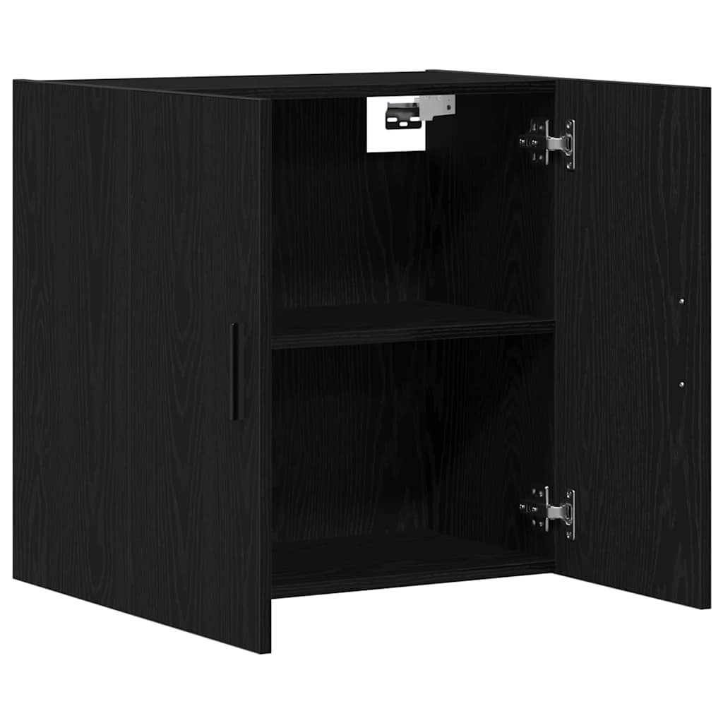 Mueble de pared Montaje en la pared Roble Negro 60 x 31 x 60 cm