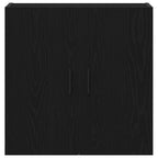 Mueble de pared Montaje en la pared Roble Negro 60 x 31 x 60 cm