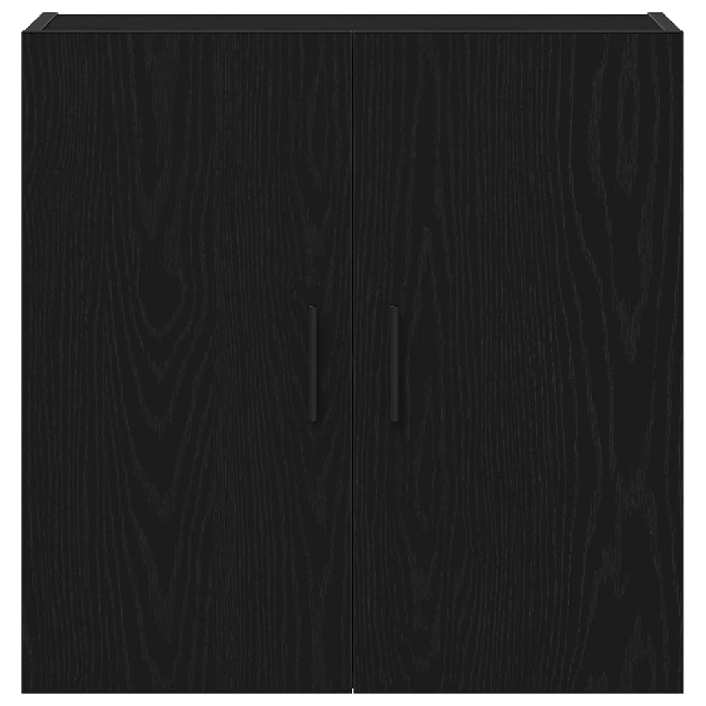 Mueble de pared Montaje en la pared Roble Negro 60 x 31 x 60 cm