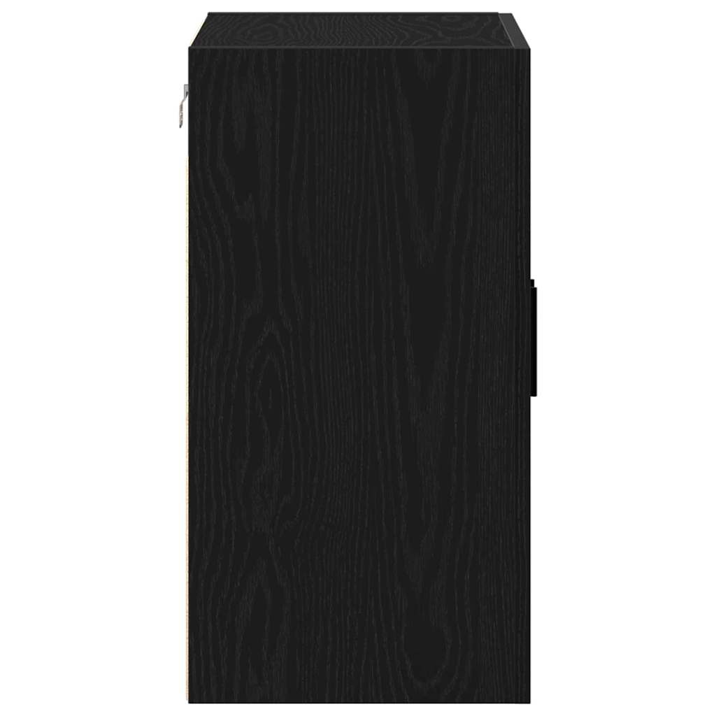 Mueble de pared Montaje en la pared Roble Negro 60 x 31 x 60 cm