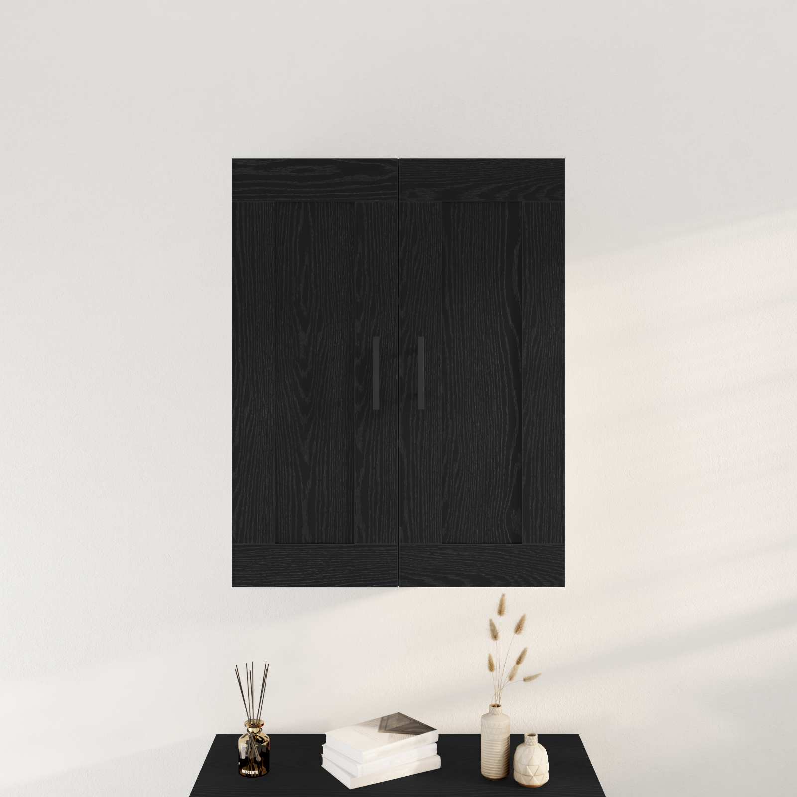 Mueble de pared Roble Negro 69,5 x 34 x 90 cm