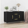 Aparador Roble Negro 100 x 36 x 60 cm Madera de ingeniería