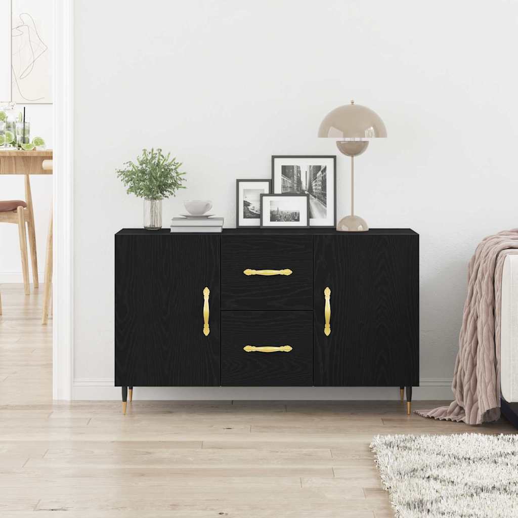 Aparador Roble Negro 100 x 36 x 60 cm Madera de ingeniería