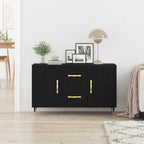 Aparador Roble Negro 100 x 36 x 60 cm Madera de ingeniería