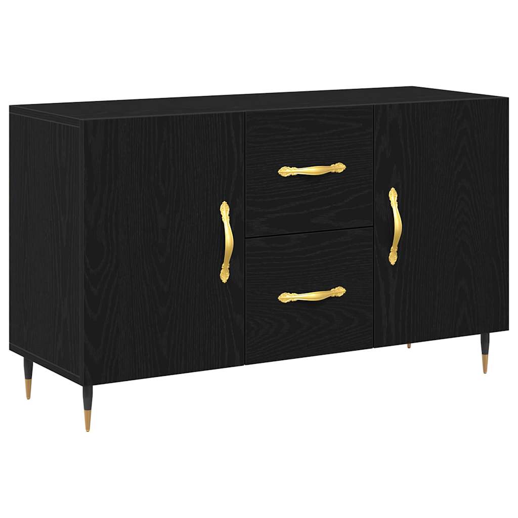 Aparador Roble Negro 100 x 36 x 60 cm Madera de ingeniería