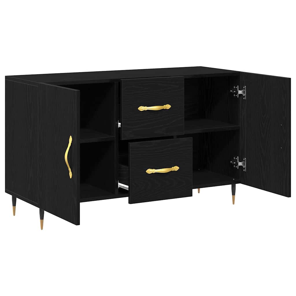 Aparador Roble Negro 100 x 36 x 60 cm Madera de ingeniería
