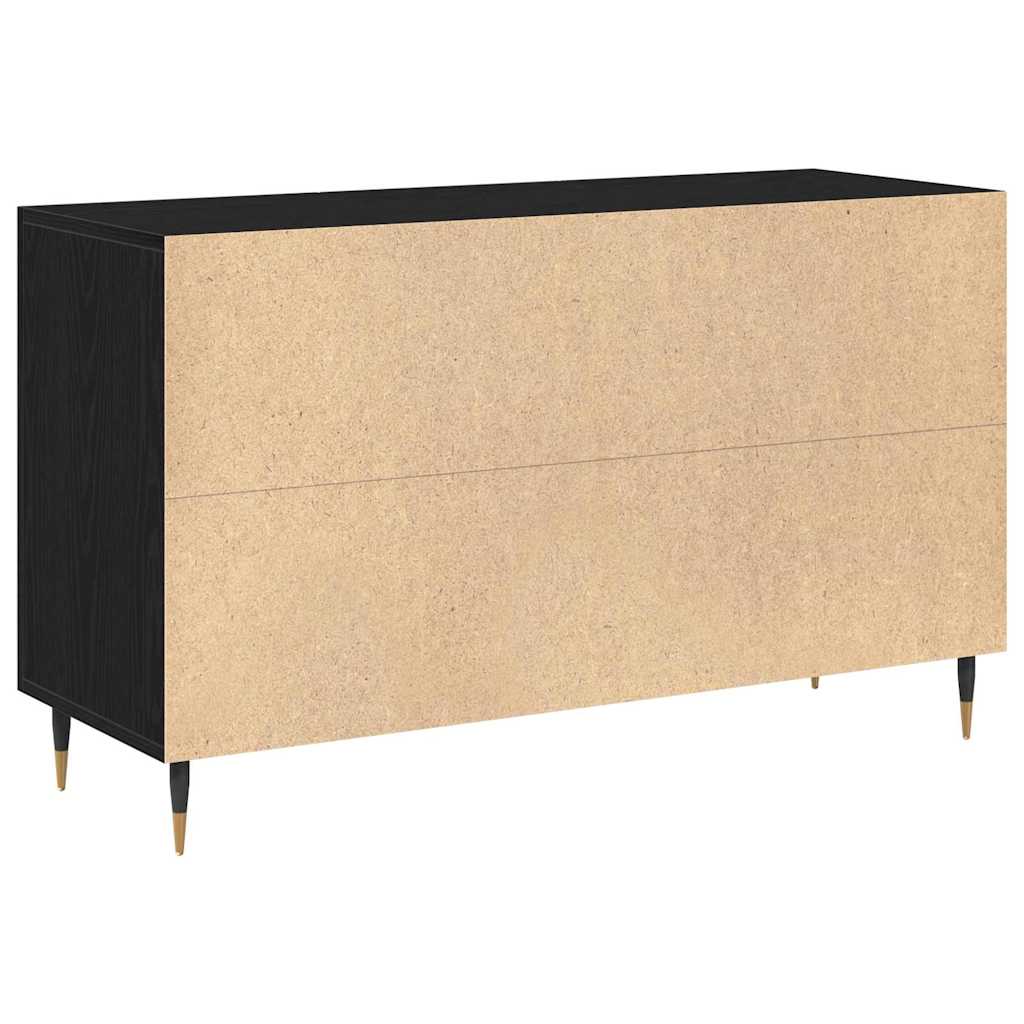 Aparador Roble Negro 100 x 36 x 60 cm Madera de ingeniería
