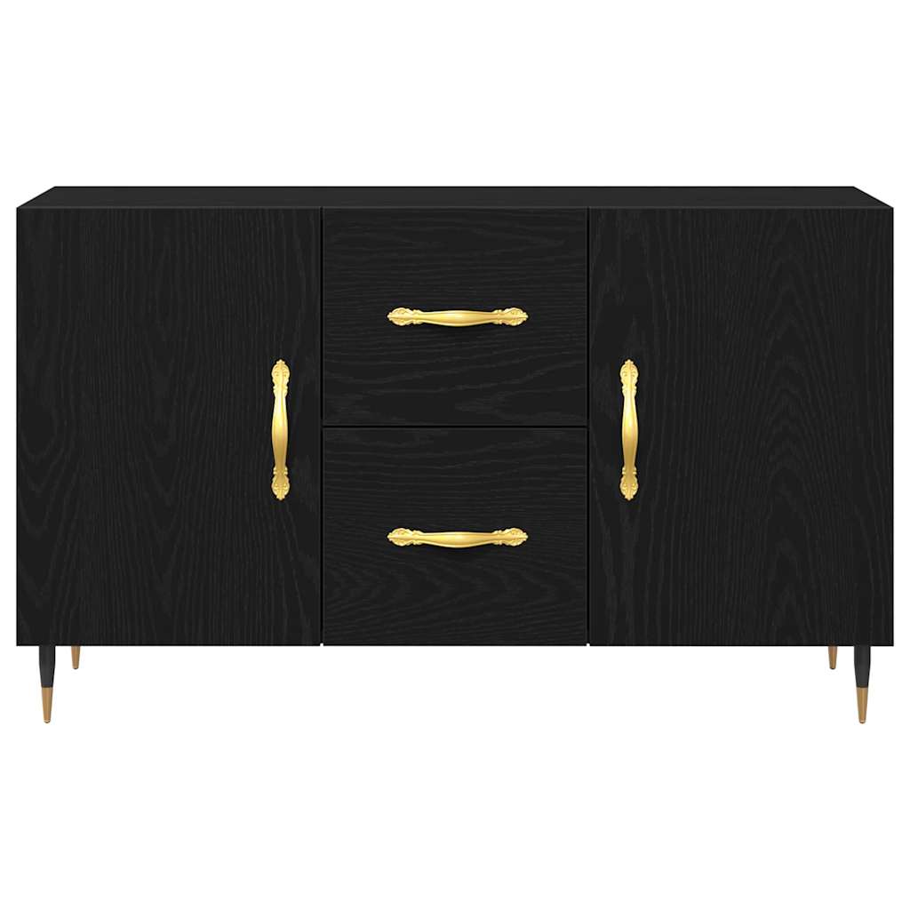 Aparador Roble Negro 100 x 36 x 60 cm Madera de ingeniería