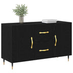 Aparador Roble Negro 100 x 36 x 60 cm Madera de ingeniería