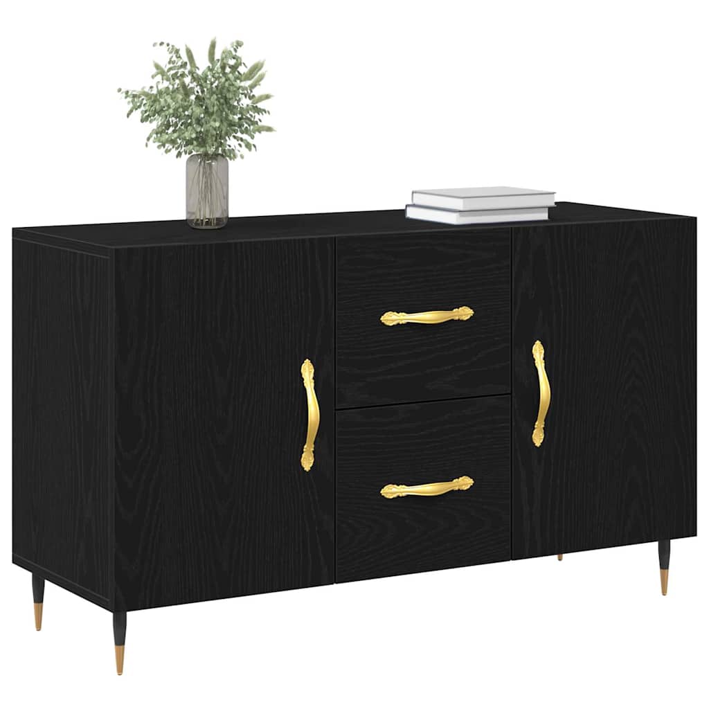 Aparador Roble Negro 100 x 36 x 60 cm Madera de ingeniería