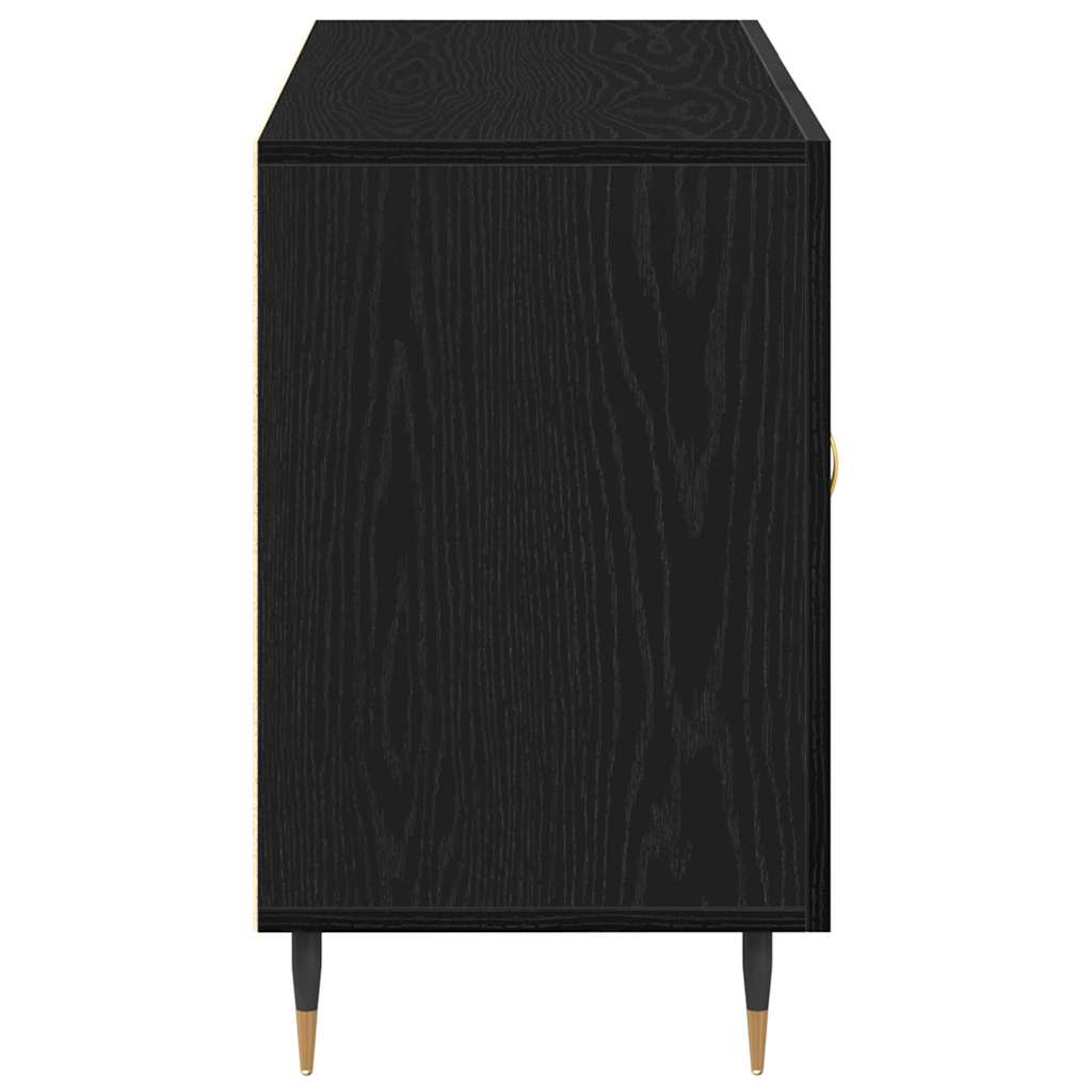 Aparador Roble Negro 100 x 36 x 60 cm Madera de ingeniería
