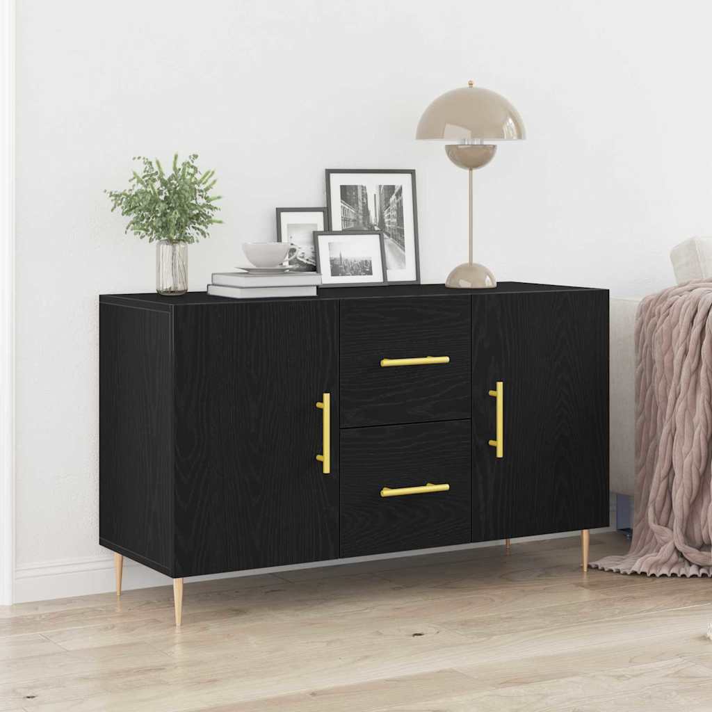 Black Sideboard 33 x 34.5 x 90 cm Engineered Wood