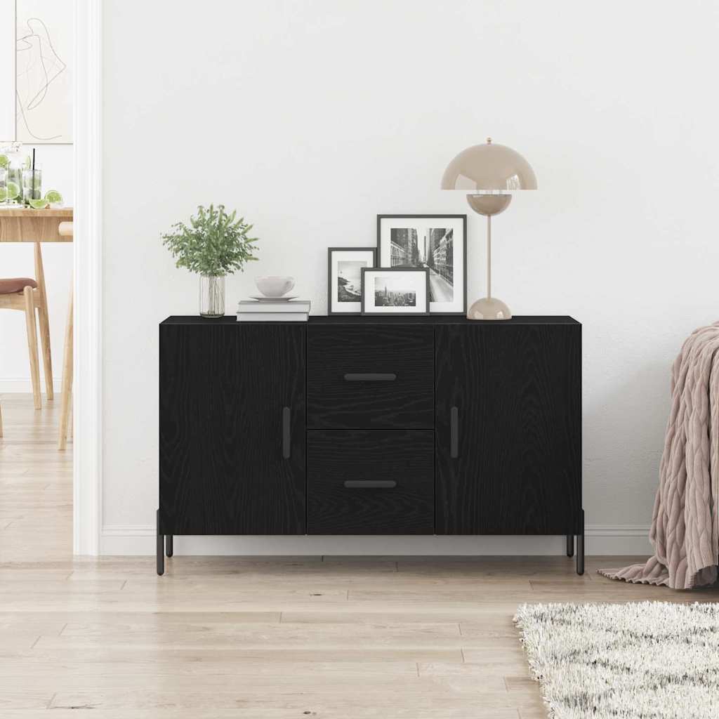 Aparador Roble Negro 100 x 36 x 60 cm Madera de ingeniería