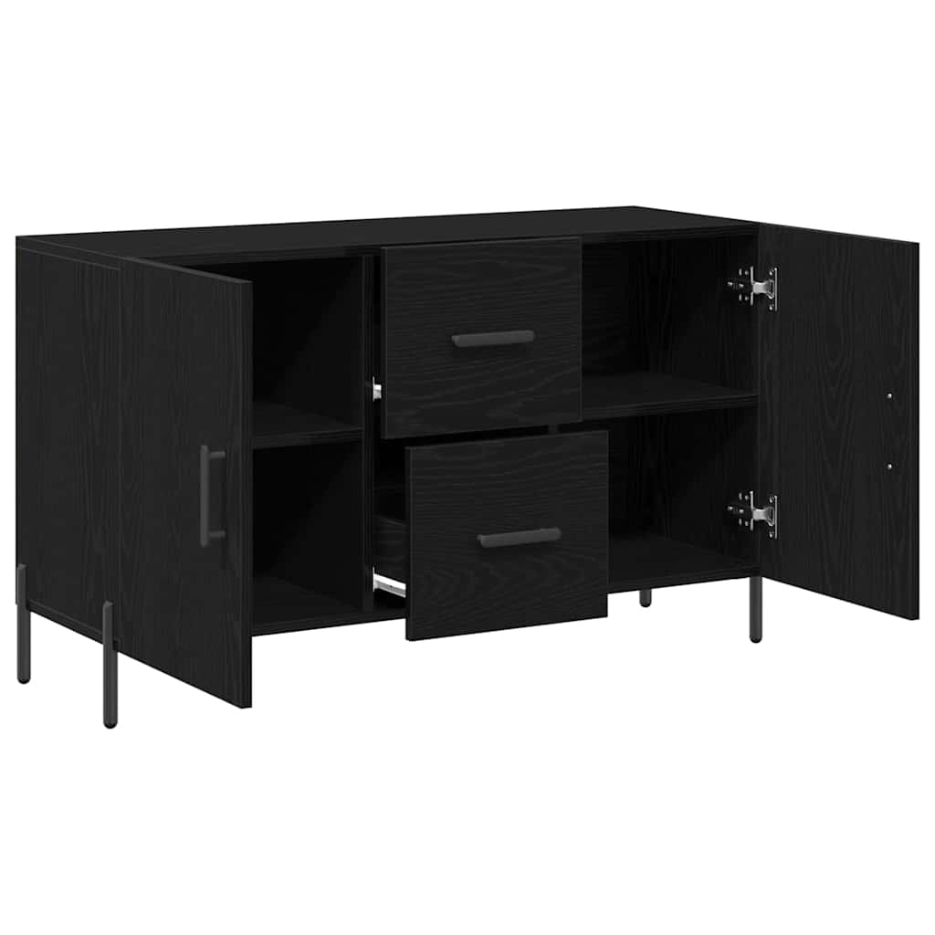 Aparador Roble Negro 100 x 36 x 60 cm Madera de ingeniería