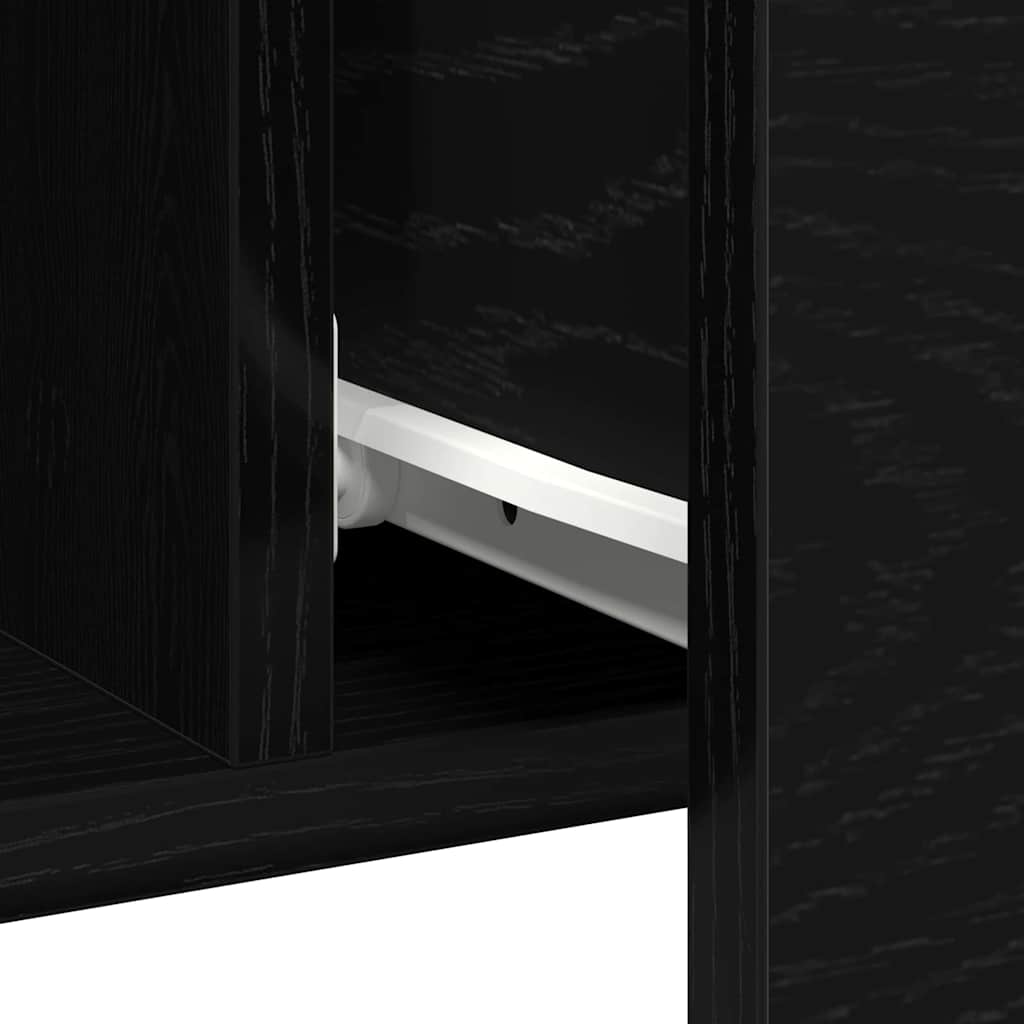 Aparador Roble Negro 100 x 36 x 60 cm Madera de ingeniería
