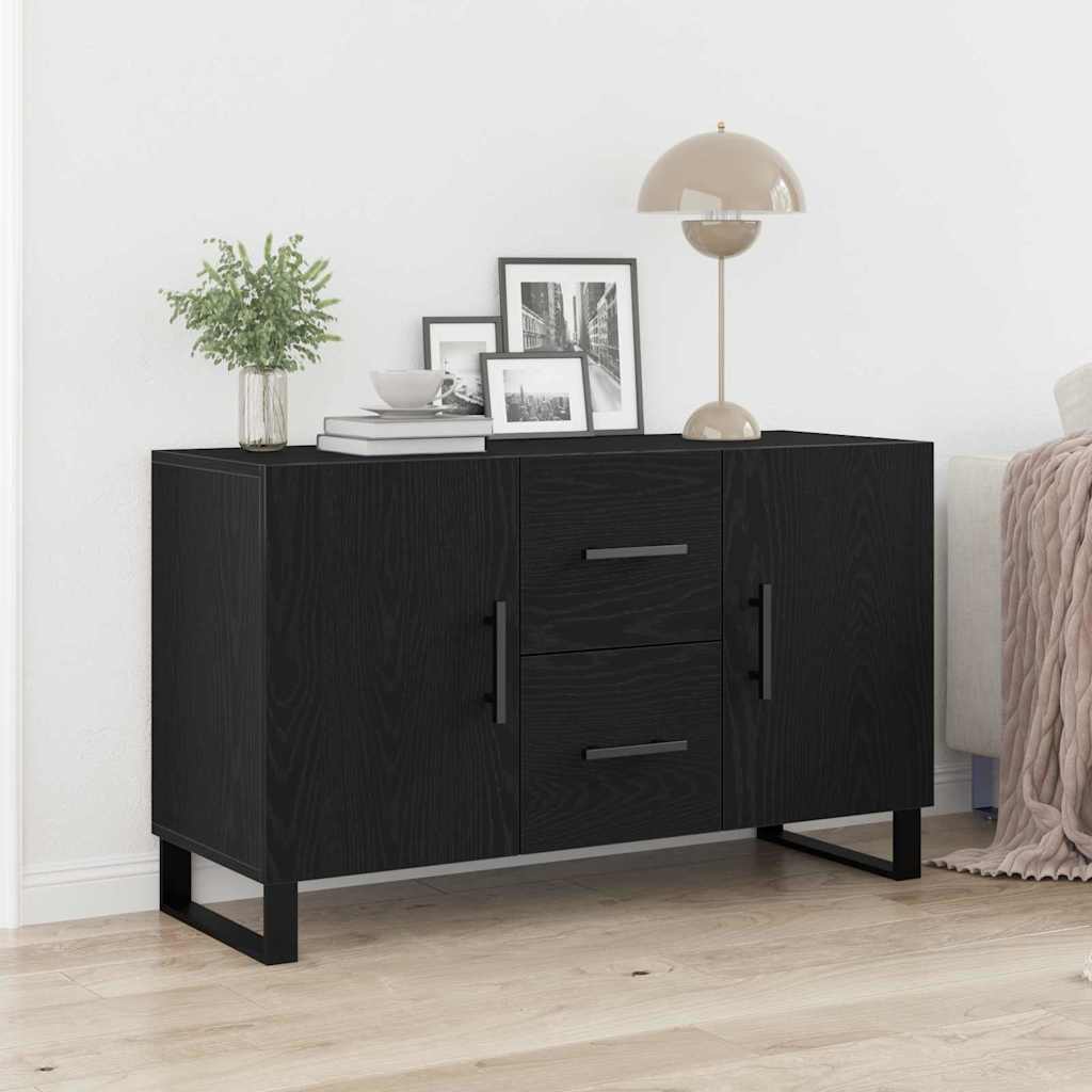 Aparador Roble Negro 100 x 36 x 60 cm Madera de ingeniería