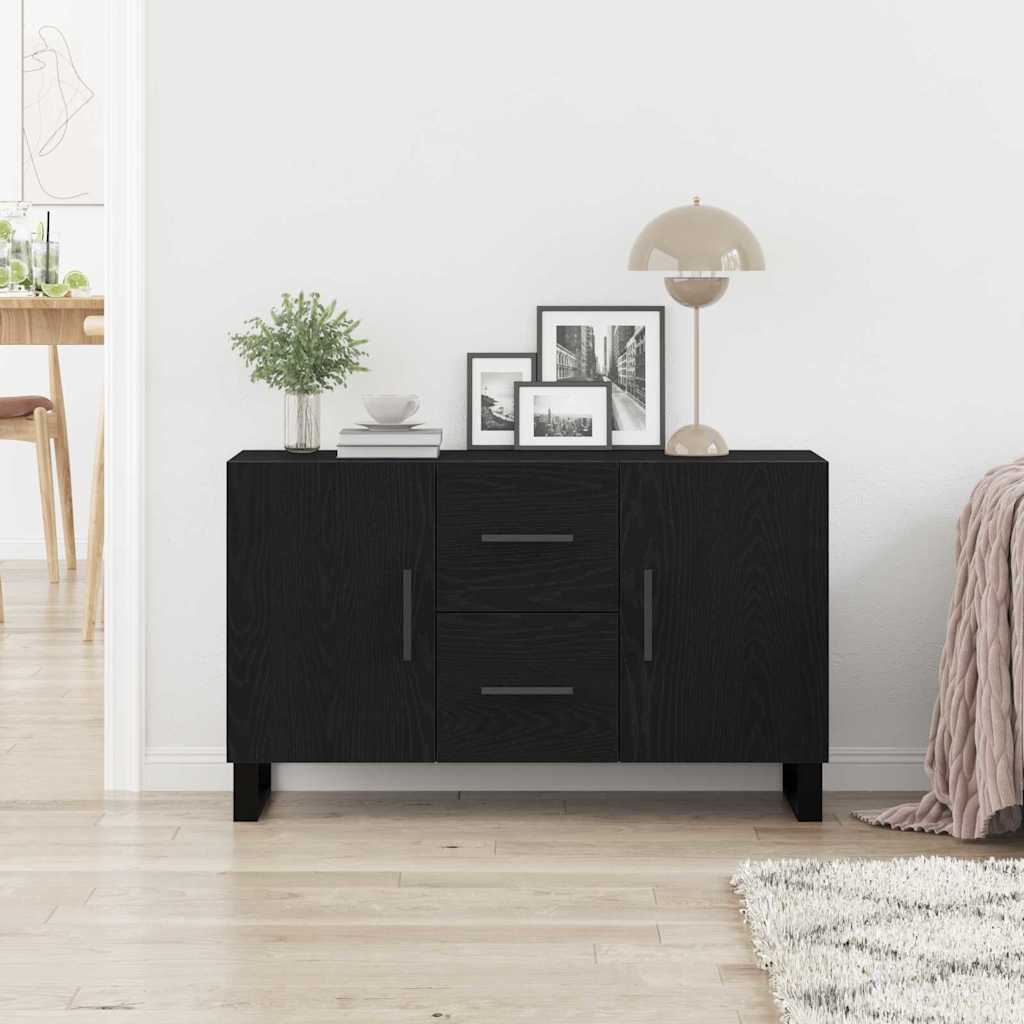 Aparador Roble Negro 100 x 36 x 60 cm Madera de ingeniería