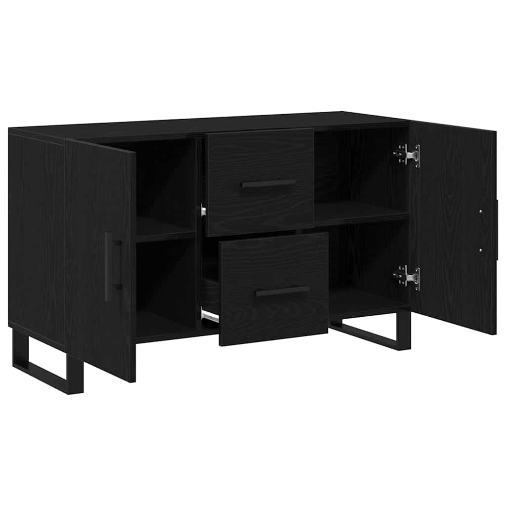 Aparador Roble Negro 100 x 36 x 60 cm Madera de ingeniería