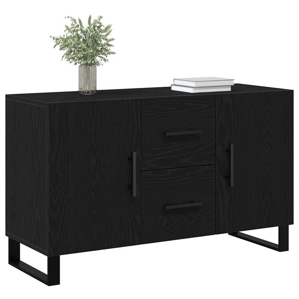 Aparador Roble Negro 100 x 36 x 60 cm Madera de ingeniería