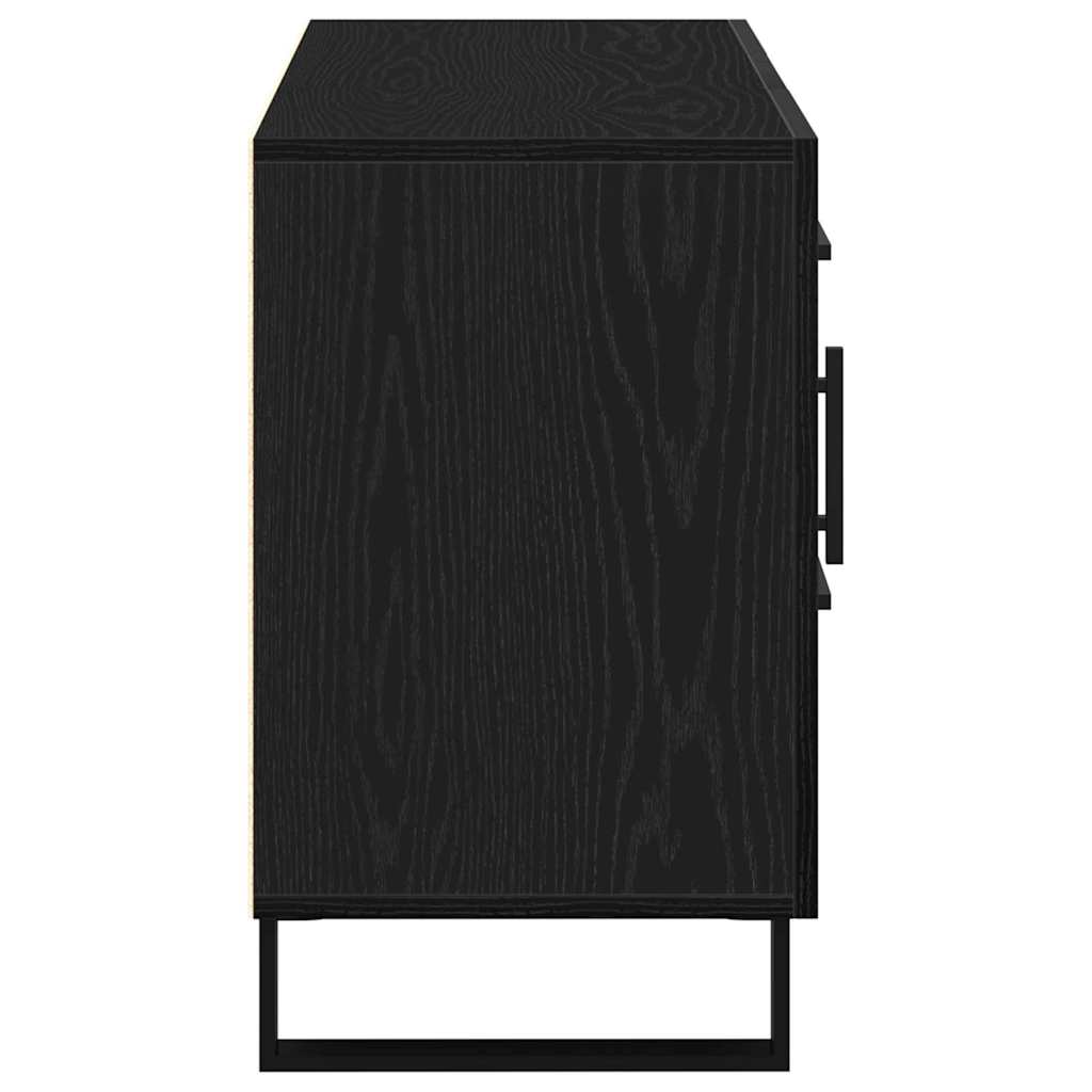 Aparador Roble Negro 100 x 36 x 60 cm Madera de ingeniería