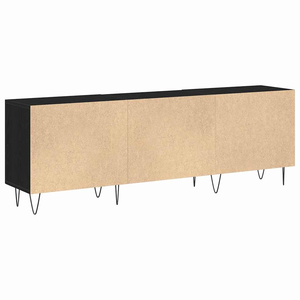 Conjunto de mueble de TV Roble Negro 150 x 30 x 50 cm