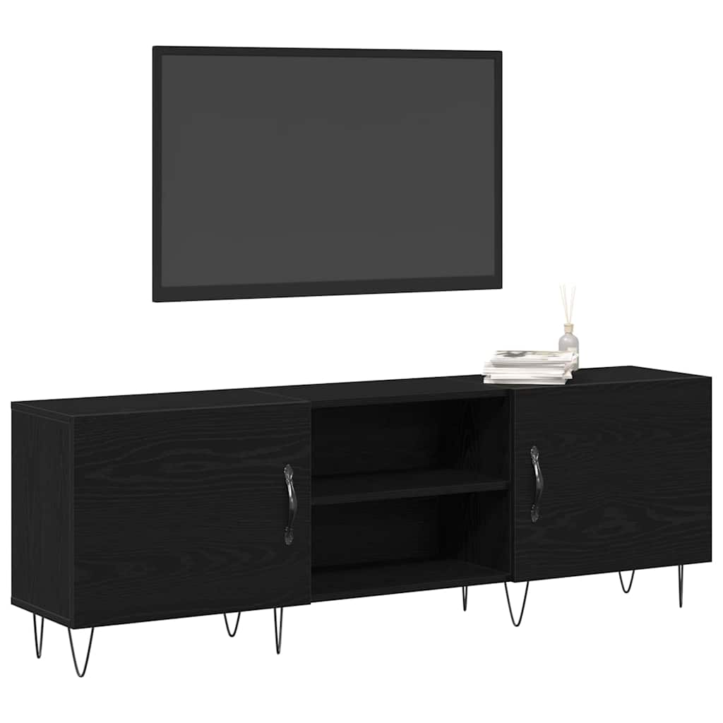 Conjunto de mueble de TV Roble Negro 150 x 30 x 50 cm