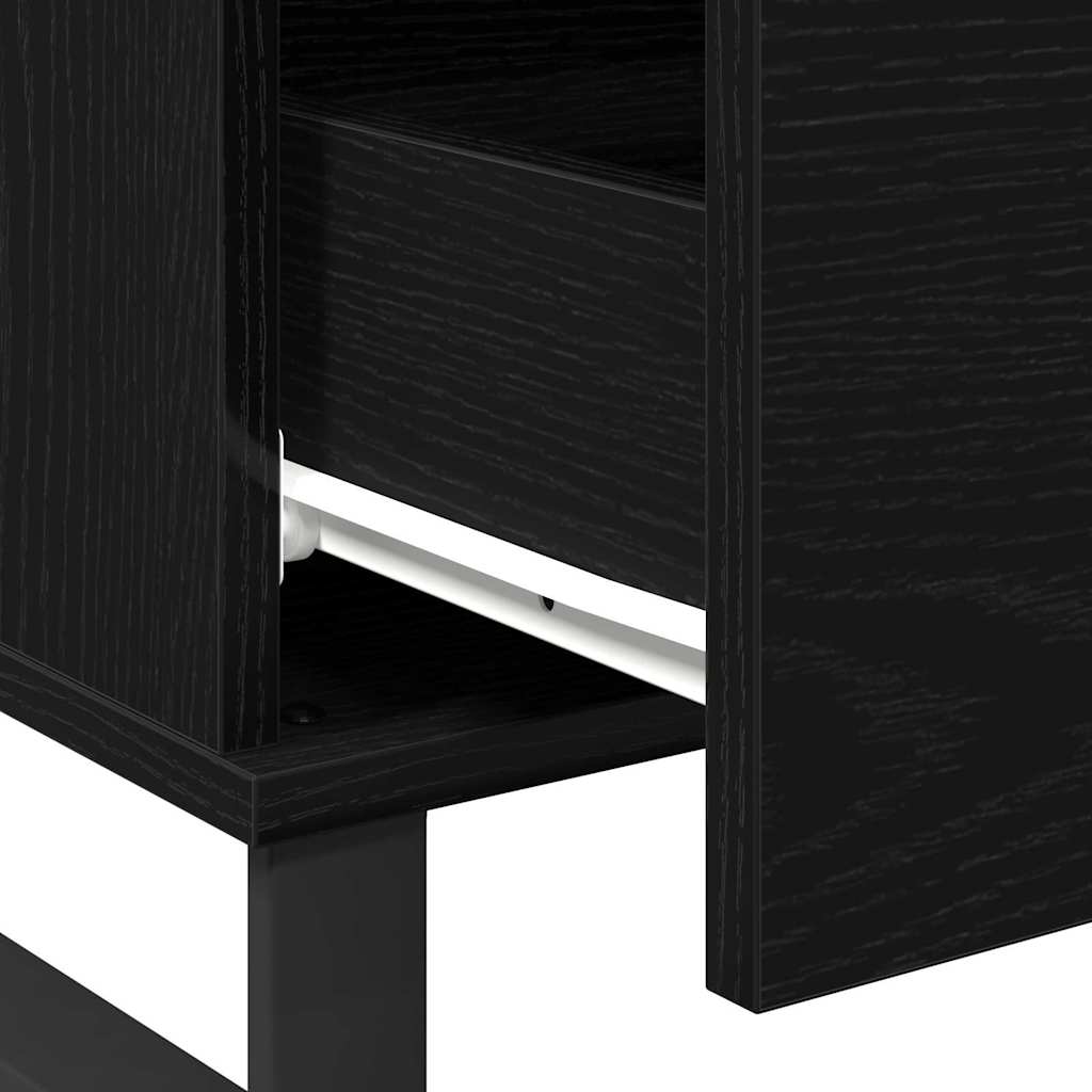 Mesa de Café Roble Negro 90 x 50 x 36,5 cm Madera de ingeniería