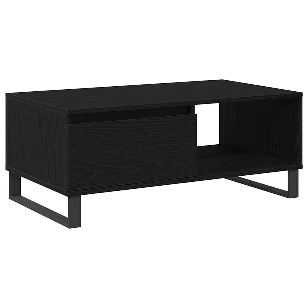 Mesa de Café Roble Negro 90 x 50 x 36,5 cm Madera de ingeniería