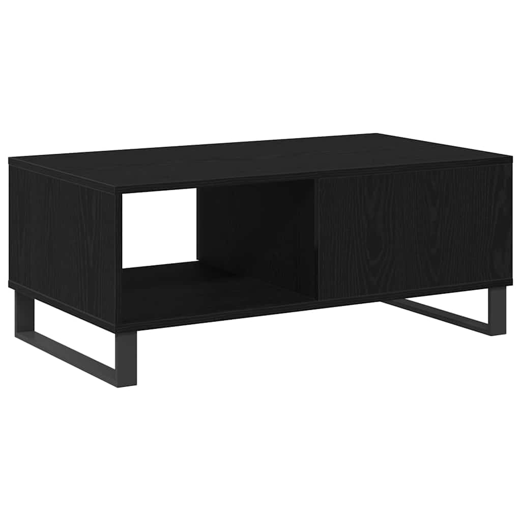 Mesa de Café Roble Negro 90 x 50 x 36,5 cm Madera de ingeniería