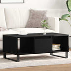Mesa de Café Roble Negro 90 x 50 x 36.5 cm Madera de ingeniería