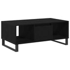Mesa de Café Roble Negro 90 x 50 x 36.5 cm Madera de ingeniería