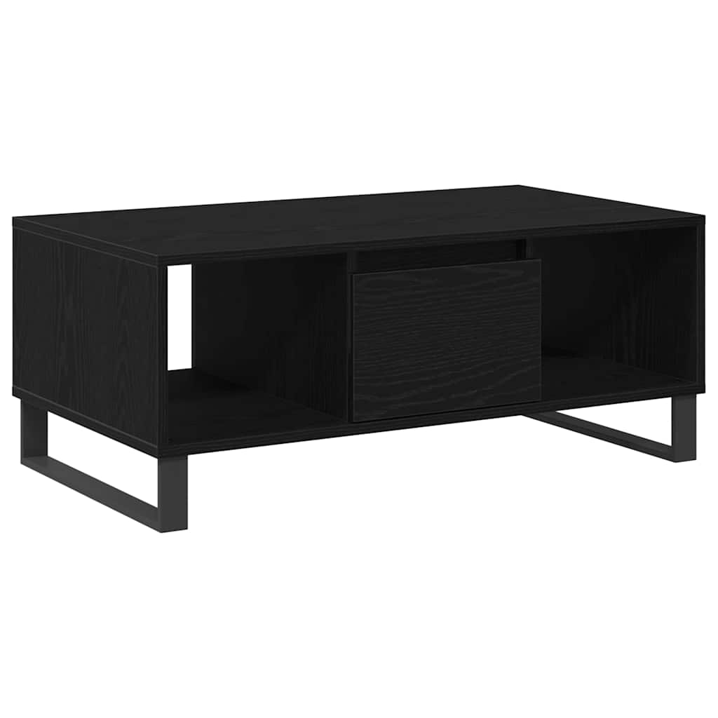 Mesa de Café Roble Negro 90 x 50 x 36.5 cm Madera de ingeniería