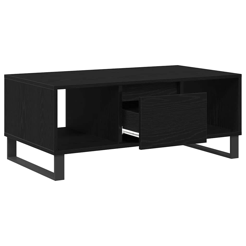 Mesa de Café Roble Negro 90 x 50 x 36.5 cm Madera de ingeniería