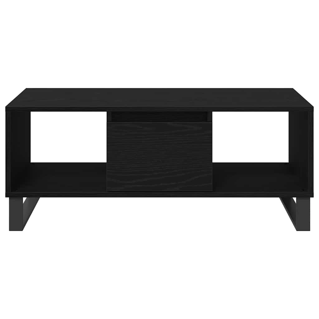 Mesa de Café Roble Negro 90 x 50 x 36.5 cm Madera de ingeniería