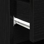 Armario de Noche con cajón 2 pcs Roble Negro 40 x 35 x 50 cm