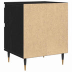 Armario de Noche con cajón 2 pcs Roble Negro 40 x 35 x 50 cm